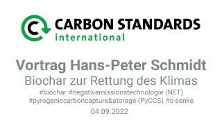 Hans-Peter Schmidt, Ithaka Institute "Biochar zur Rettung des Klimas"