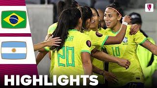 Brazil vs Argentina | Highlights | Concacaf W Gold Cup Women's Quarter Final 02-03-2024