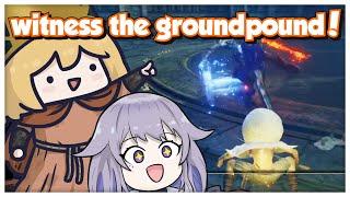 Biboo and Pebbles Shall Witness The True Power of Ame's Ground Pound!!!