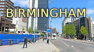 Life in Birmingham UK - 'Rush Hour' Birmingham City Centre Walking Tour - 4K