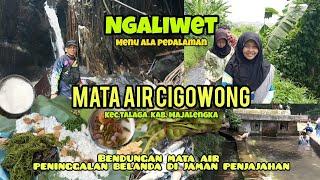 ngaliwet menu ala pedalaman,di cigowong bendungan mata air peninggalan belanda di jaman penjajahan,