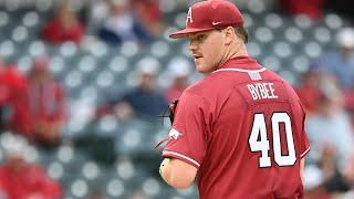 Razorbacks' Ben Bybee, Christian Foutch, Nick Souza after win over San Jose State