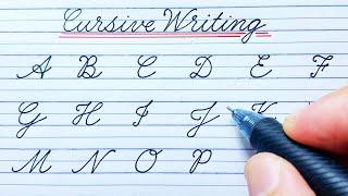 Cursive writing a to z | Cursive abcd | English capital letters abcd | Cursive handwriting practice