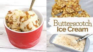 Butterscotch Ice Cream | Homemade EGGLESS No Churn Ice Cream | Easy Butterscotch Sauce & Praline