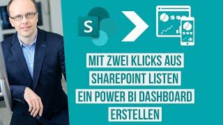 Mit zwei Klicks aus einer SharePoint-Liste ein Power BI Dashboard erstellen und veröffentlichen