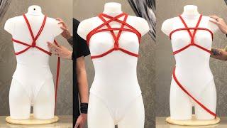 Pentagram Chest Harness Step by Step Tutorial with Bondage Rope | Pulse and Cocktails