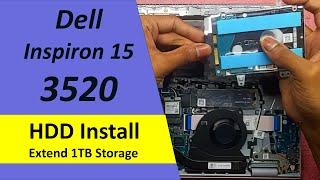 Dell Inspiron 3520 HDD Upgrade  How to Disassemble & Install HDD Dell Inspiron 15 3520 Laptop 2023