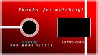 Youtube End Screen Video - Subscribe Screen Template