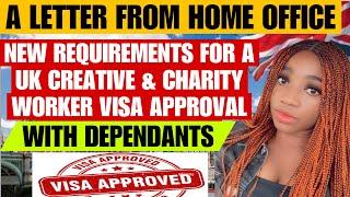 Important Updates on UK Creative Worker & Charity Worker Visa Application With Dependants