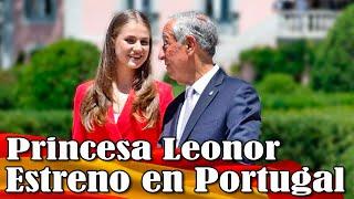 Princesa Leonor. hablando portugués en su primera visita oficial al extranjero