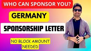 Germany Sponsorship Letter complete process | Germany sponsor Visa without block amount