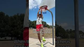 I bagged her, IDC about no freaking tech  #shorts #basketball