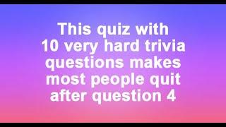 Mixed Trivia Questions