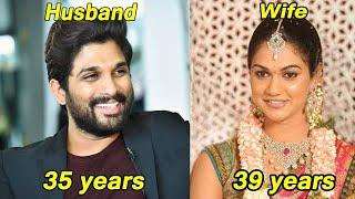 20 Shocking Age Difference of #Tollywood Couples||Mahesh Babu,Allu Arjun,Pawan Kalyan,JrNtr,Nithin