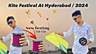 KITE HYDERABAD/ NEW TESTING TUN TUN / KITE 🪁 FESTIVAL / KITE CUTTING | MAKAR SANKRANTHI KITE 2024