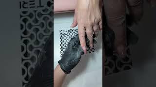 Russian Manicure on Long Natural Nails – Deep Red + Polygel Fix