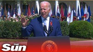 Biden speech on guns interrupted by father of Parkland shooting victim