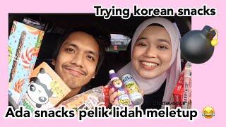 Trying korean snacks ( snack pelik ) 