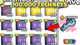 Opening 100,000 Tech Keys in Pet Simulator 99! (W/L?)