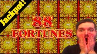 I RAISED MY BET After Every WINNING Spin On HIGH LIMIT 88 Fortunes Slot Machine! JACKPOT HAND PAY!