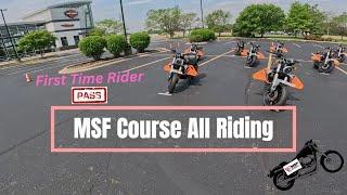 Taking The MSF Course as a Complete Beginner! Illinois Motorcycle Test!