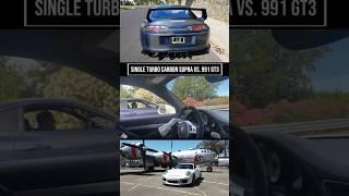 My buddies carbon Supra killed my GT3!  #jdm #car #supra #Porsche #gt3 #toyota #porsche911 #race