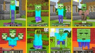 Minecraft Mobs Became Zombie ! Creeper Skeleton Enderman Ghast Wither Golem HOW TO PLAY my craft