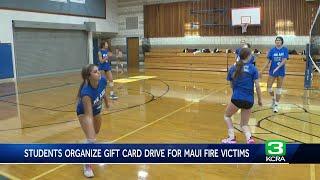 Rocklin High School volleyball team holds gift card drive for Maui fire victims