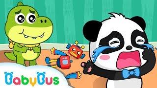 Baby Panda Kiki Crying in Kindergarten | Play with Toy Robot | Animation & Kids Songs | BabyBus