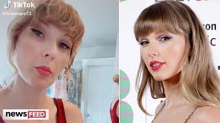 Taylor Swift Look-Alike CONFUSES TikTok After Laundry Routine Goes Viral!