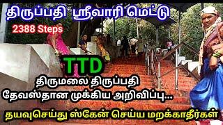 Tirupati To Tirumala By Walk || Srivari Mettu Margam || திருப்பதி பெருமாள் கோவில்