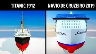 Titanic x Navios de Cruzeiro Modernos