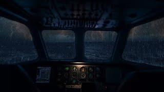 Stormy Night in Middle Ocean - Spend the Night in Cabin Ambience and Fall Asleep in Thunderstorm