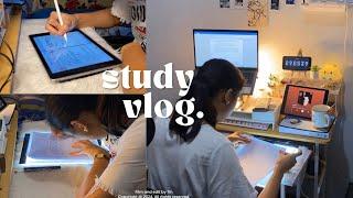 productive study vlog  waking up early, library | engineering student • SLU, Baguio City 