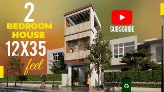 2 Bedroom House 12X35 Feet Small House Plan#224