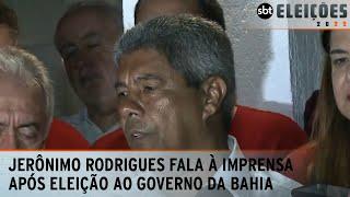 Jerônimo Rodrigues fala à imprensa após eleição ao Governo da Bahia | Eleições 2022