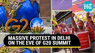 G20 Summit In Delhi: Tibetans Shout 'Xi Jinping Murdabad' In Protest Against China | Watch