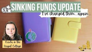 SINKING FUNDS UPDATE.... I've changed them....again!
