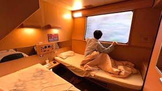 Riding on Japan’s Amazing Overnight Train | Twin Bed Compartment