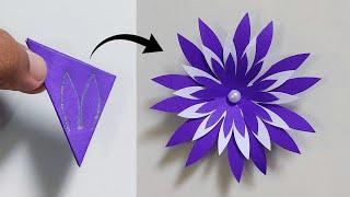 Easy Paper Flower Making Idea | Beautiful Paper Flower Craft | How To Make Paper Flower DIY