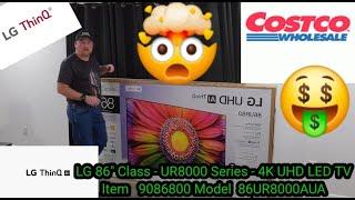 LG 86 INCH TV.  UHD AI THIN Q AT COSTCO  REVIEW AND SETUP UR8000 4K UHD LED