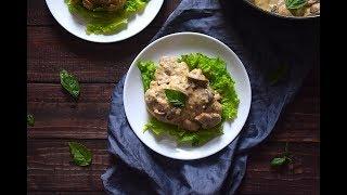 Creamy Butter Garlic Chicken With Mushroom | Chicken Recipes | Slurrp