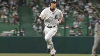 西武 石井義人バックスクリーン右へ5号3ランHR！ L-F 9月9日