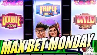 Blazing 777 Triple Double Jackpot Wild @crowslots  ⭐MAX BET MONDAY⭐EP#023 Quick Hit Slot Casino