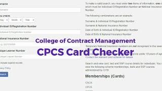 CPCS Card Checker