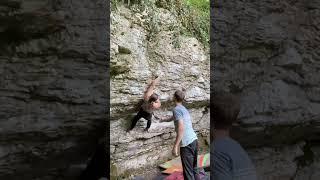 The Mixer, 7A V6, finally sent my project, short girl beta, Lees Bottom, Peak Limestone Bouldering