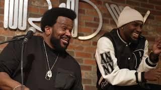 Choko vibing with Craig Robinson on stage