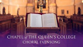 Choral Evensong Live from Queen's on Wednesday 14 May 2025 (St Matthias)