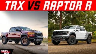 Ram TRX vs Ford F-150 Raptor R Real World Review | Inside Line