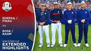 Koepka & Finau vs Rose & Rahm | Extended Highlights | 2018 Ryder Cup